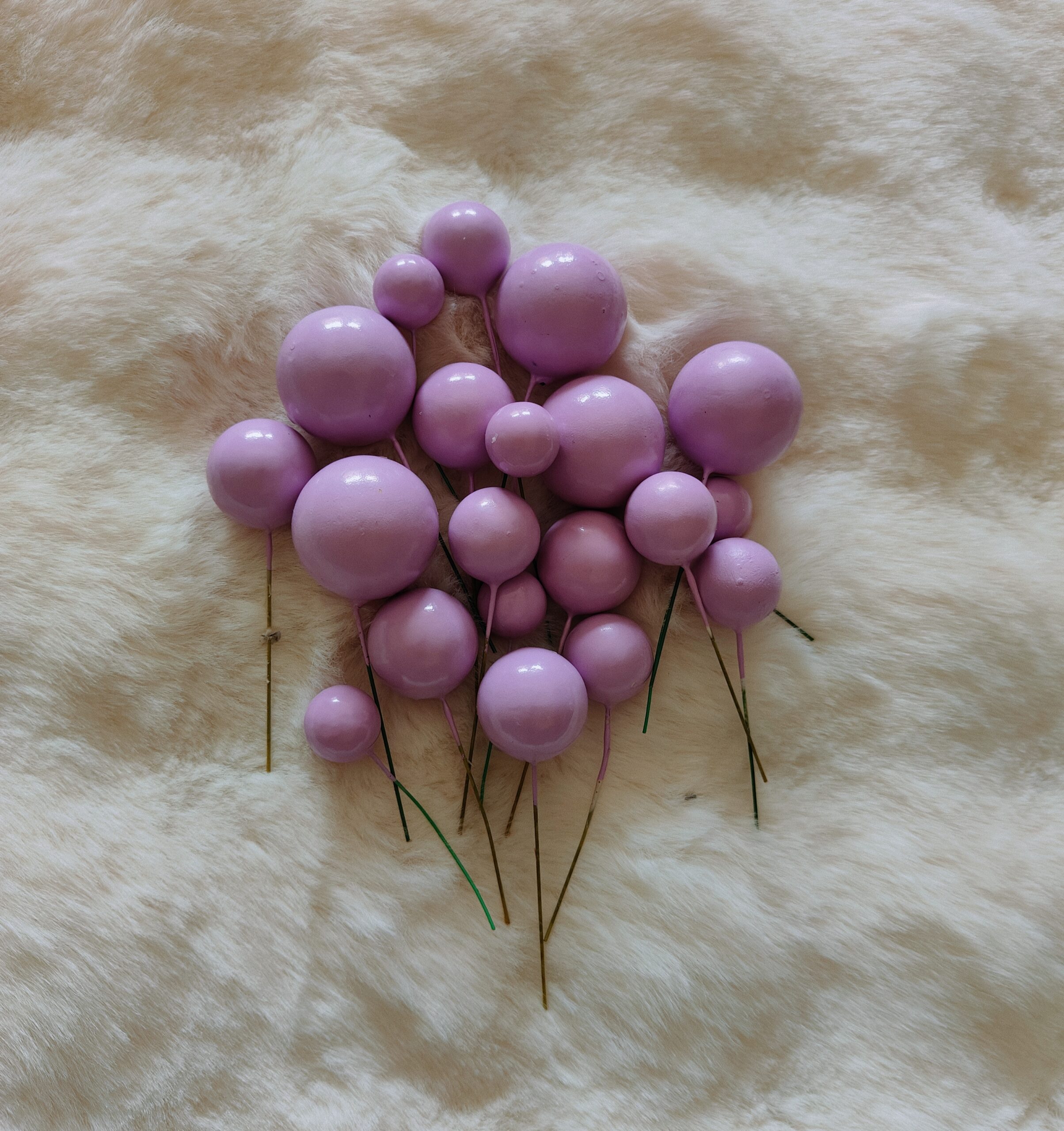 Metallic Faux Balls- purple