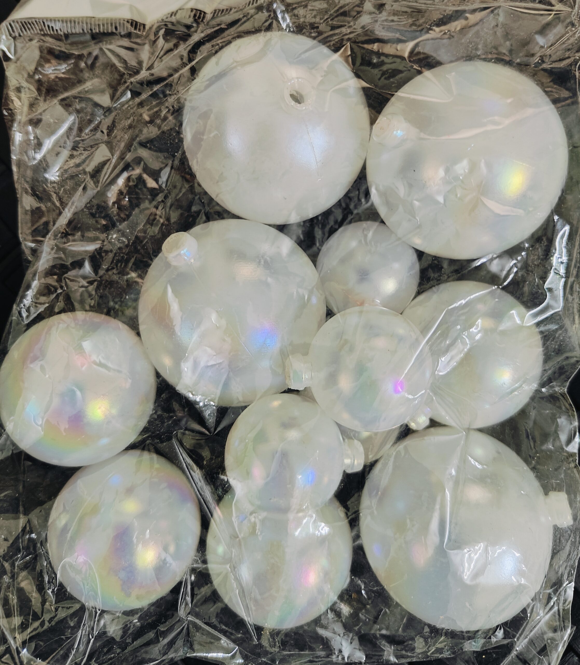 Crystal Faux Balls- - white