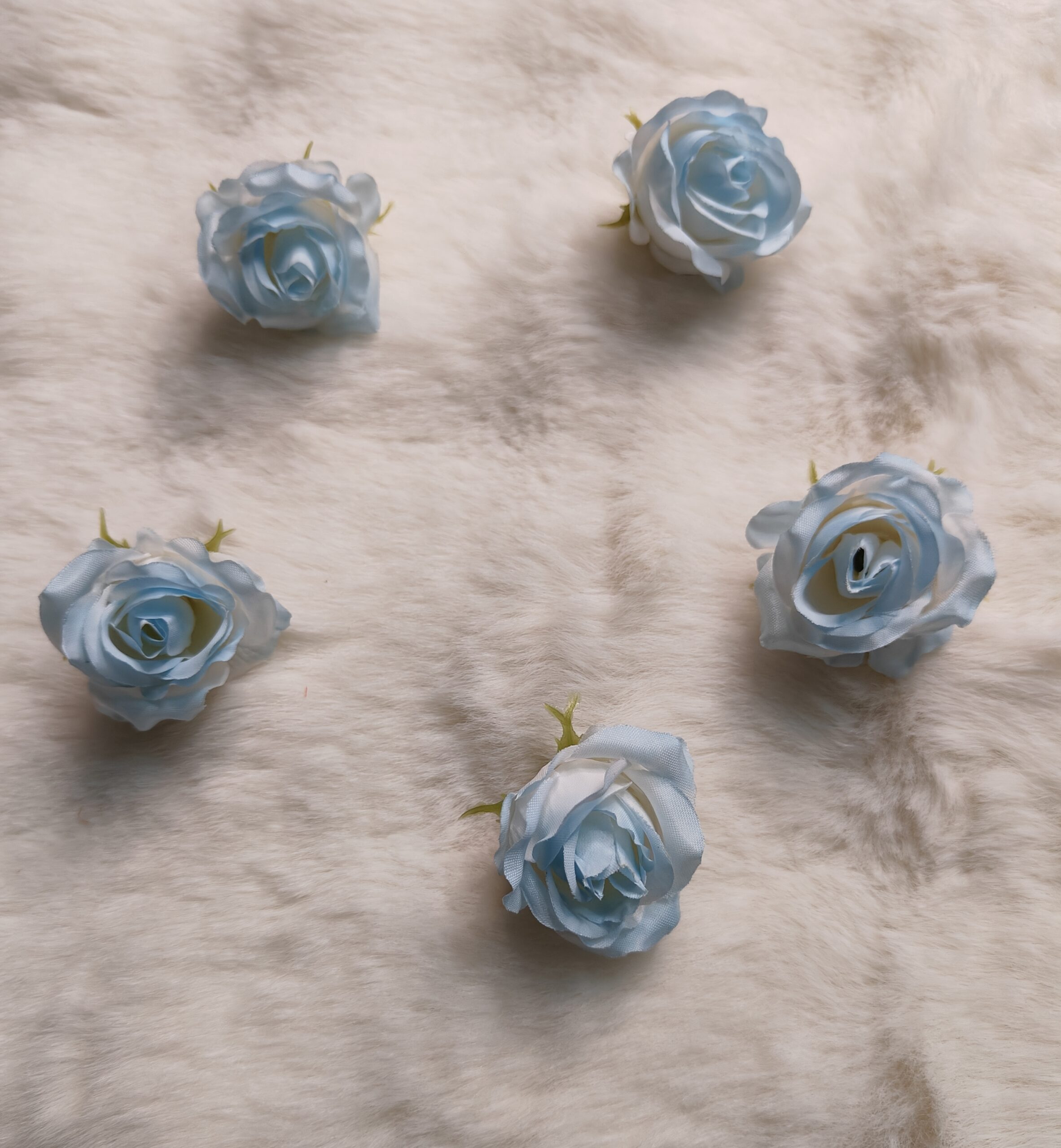 Artificial Flowers Sky Blue pack of 5
