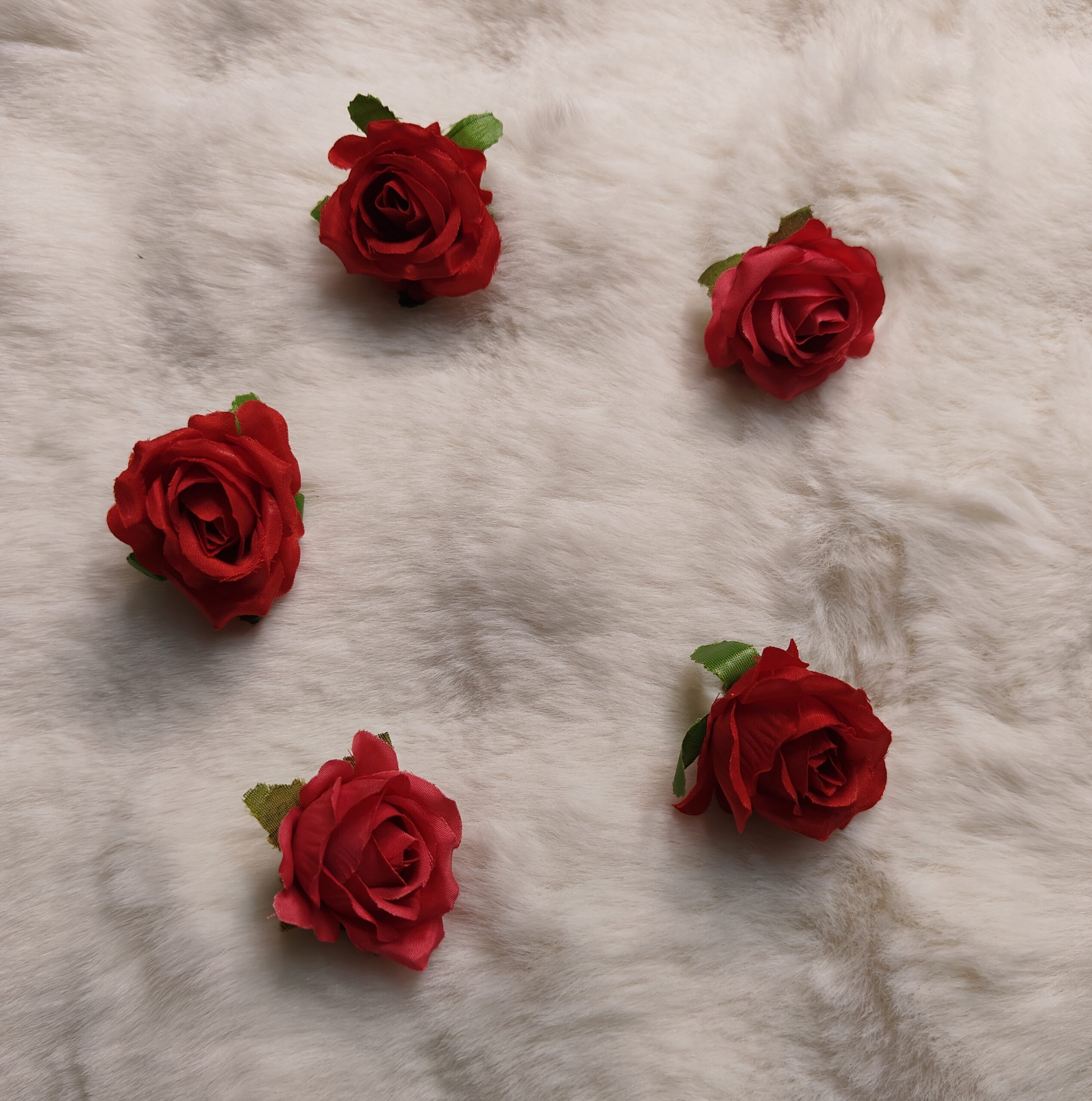 Artificial Flowers Red pack of 5