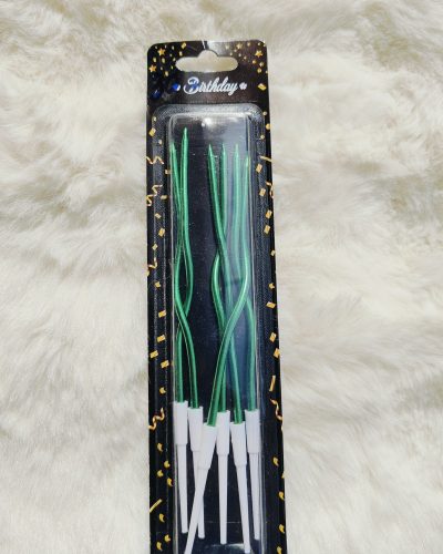 spiral party candles (Green)