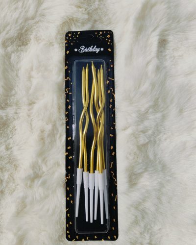 spiral party candles (Gold)