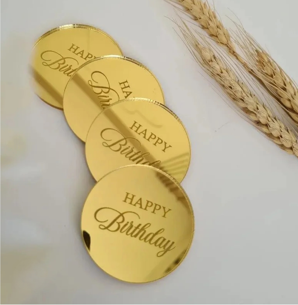 Happy Birthday Coin Topper (pack of 6)