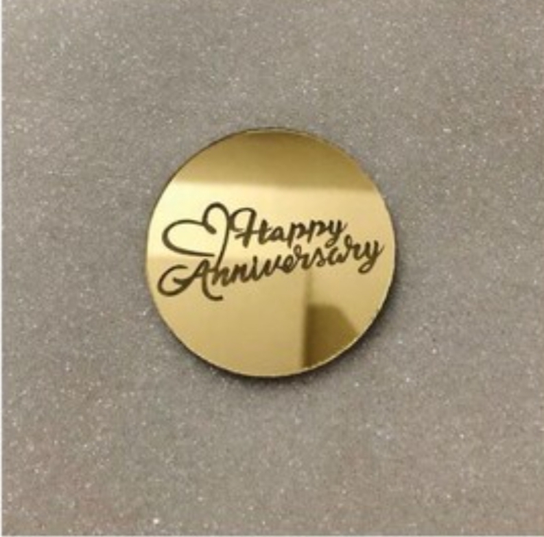 Happy Anniversary coin Topper (pack of 6)