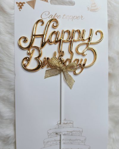 Happy Birthday High Glass Topper (Gold)