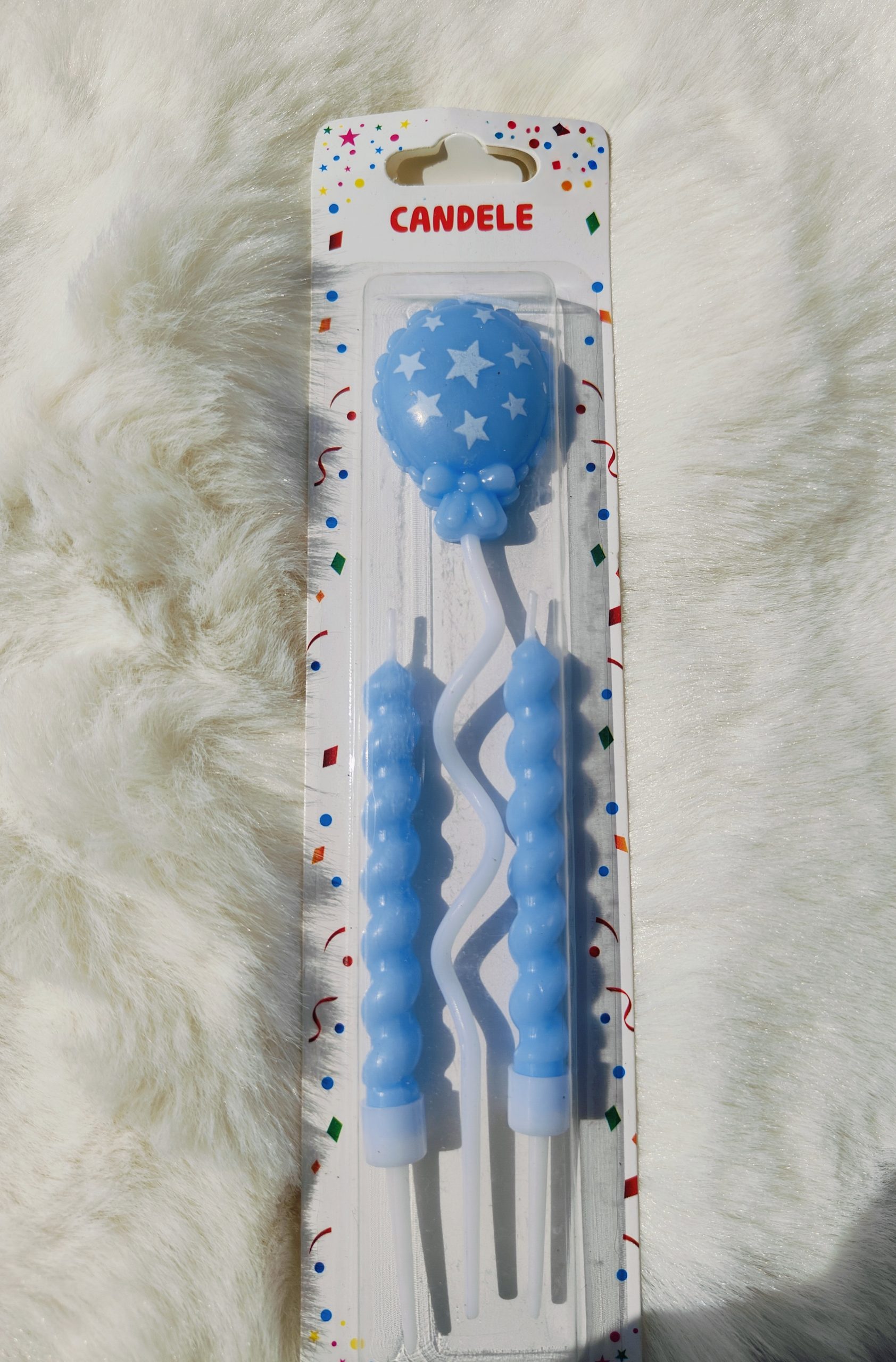 Balloon & Twisted candle set (Blue)