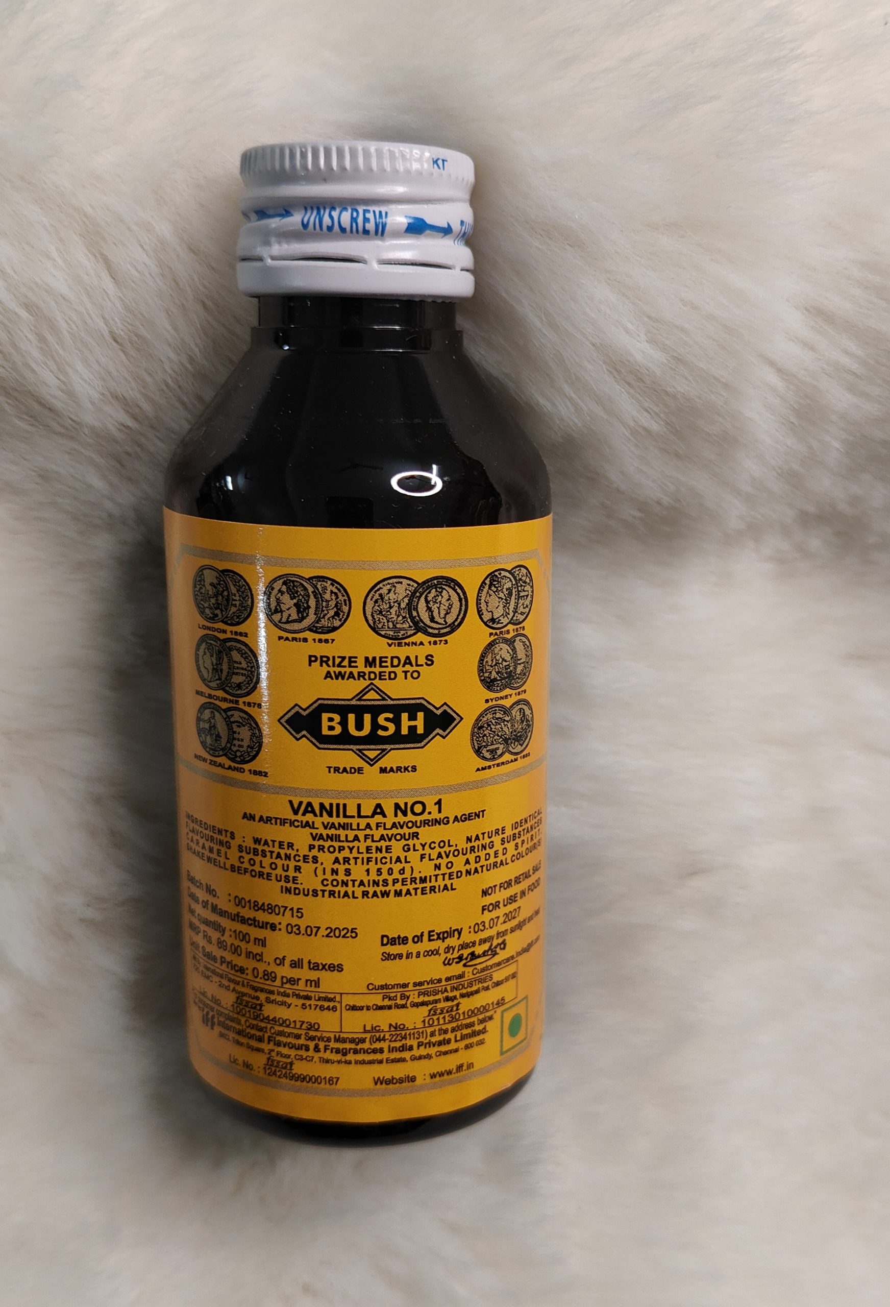 IFF-BUSH-Vanilla Essence (100ml)