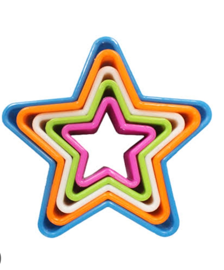 Plastic star shape cutter (5 piece)
