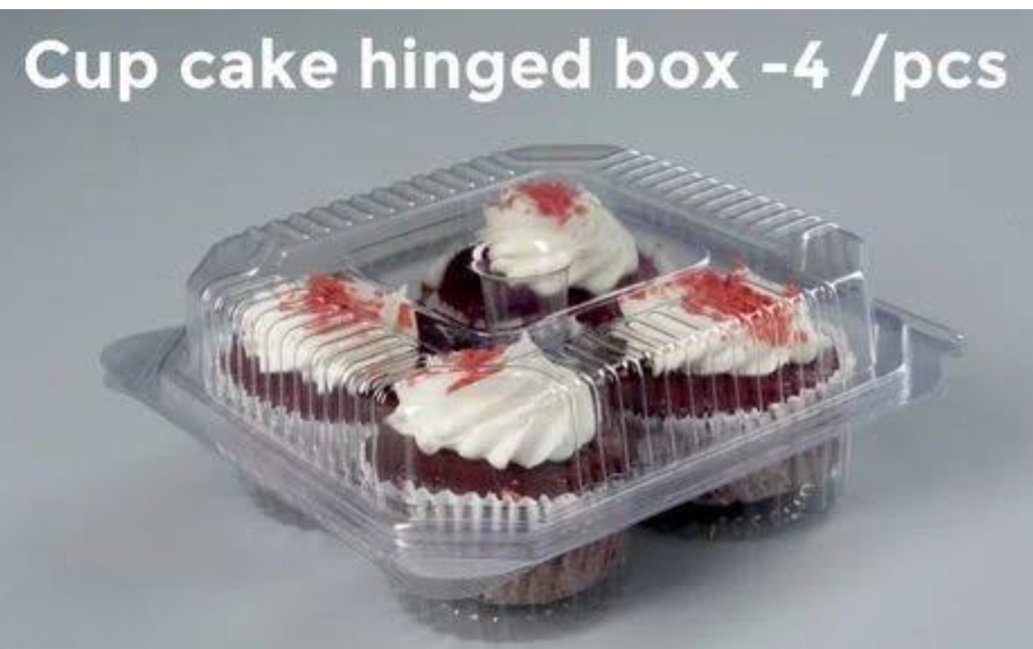 PVC Cupcake Box -4 cavity