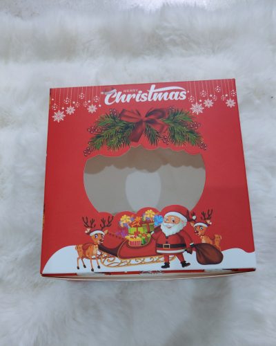 Christmas Theme cake Boxes 6x6x3 (big) (Pack of 10)